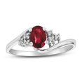 thumbnail image 1 of 0.46 CTTW Natural Heated Ruby & Diamond Fashion Ring Set, 14K Gold - Size 6, 1 of 1