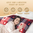 thumbnail image 3 of Naloa Heart Plaid Super Soft 20x60 Body Pillow Case,Long Side Hidden Zipper（PILLOWS ARE NOT INCLUDED）, 3 of 6
