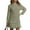 Green #004, variant on Mohiass Women Cable Knit Sweater Dress Crewneck Long Sleeve Pleated Mini Dress Twofer Style Patchwork Dress Wine 2XL