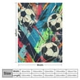 thumbnail image 4 of Creowell Soccer Blanket Gifts for Kids Adults Soccer Lover Soft Warm Lightweight Cozy Soccer Ball Throw Blankets for Bed Living Room Sofa Couch Decor  60x80in, 4 of 6