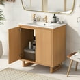 thumbnail image 2 of 30 inch Burly Wood Bathroom Vanity Sink Set, Bathroom Vanity Storage Cabinet with Resin Sink 2 Soft-Closing Doors Large Storage Space, 2 of 9
