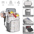 thumbnail image 5 of Travel Cooler Bag - White Princess Knight Pattern Camping Beer Cooler Backpack with Bottle Opener- Waterproof Insulated Picnic Backpacks - Cooler Bag for Beach, 5 of 6
