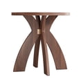 thumbnail image 7 of Ktaxon Mid-Century Sofa Table, 23.6" Wood End Table with Curved Legs, Multifunctional Nightstand Compact Round Side Table, for Living Room, Bedroom, Balcony, Home Office, Walnut, 7 of 7