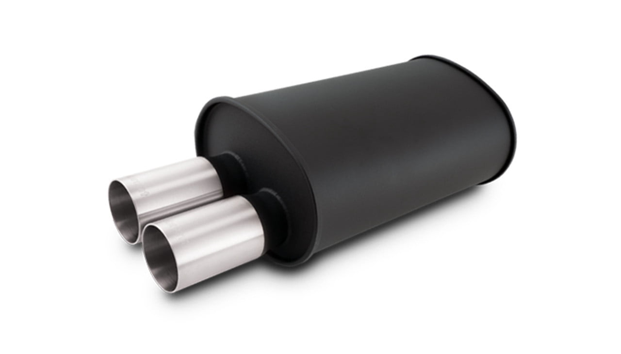 Vibrant Performance VIB12326 3 in. Inlet Streetpower Flat Black Oval Muffler