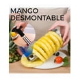 thumbnail image 2 of Descorazonador Xtellar Cortador Rebanador De Piña De Acero Inoxidable Color Negro, 2 of 6