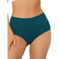 thumbnail image 1 of BRAGUITAS DE MUJER ALTO CINTURA CONTROL DE VIENTRE COLOR SÓLIDO COBERTURA COMPLETA L AZUL OSCURO para el Día de las Madres CURVY GLAM, 1 of 4
