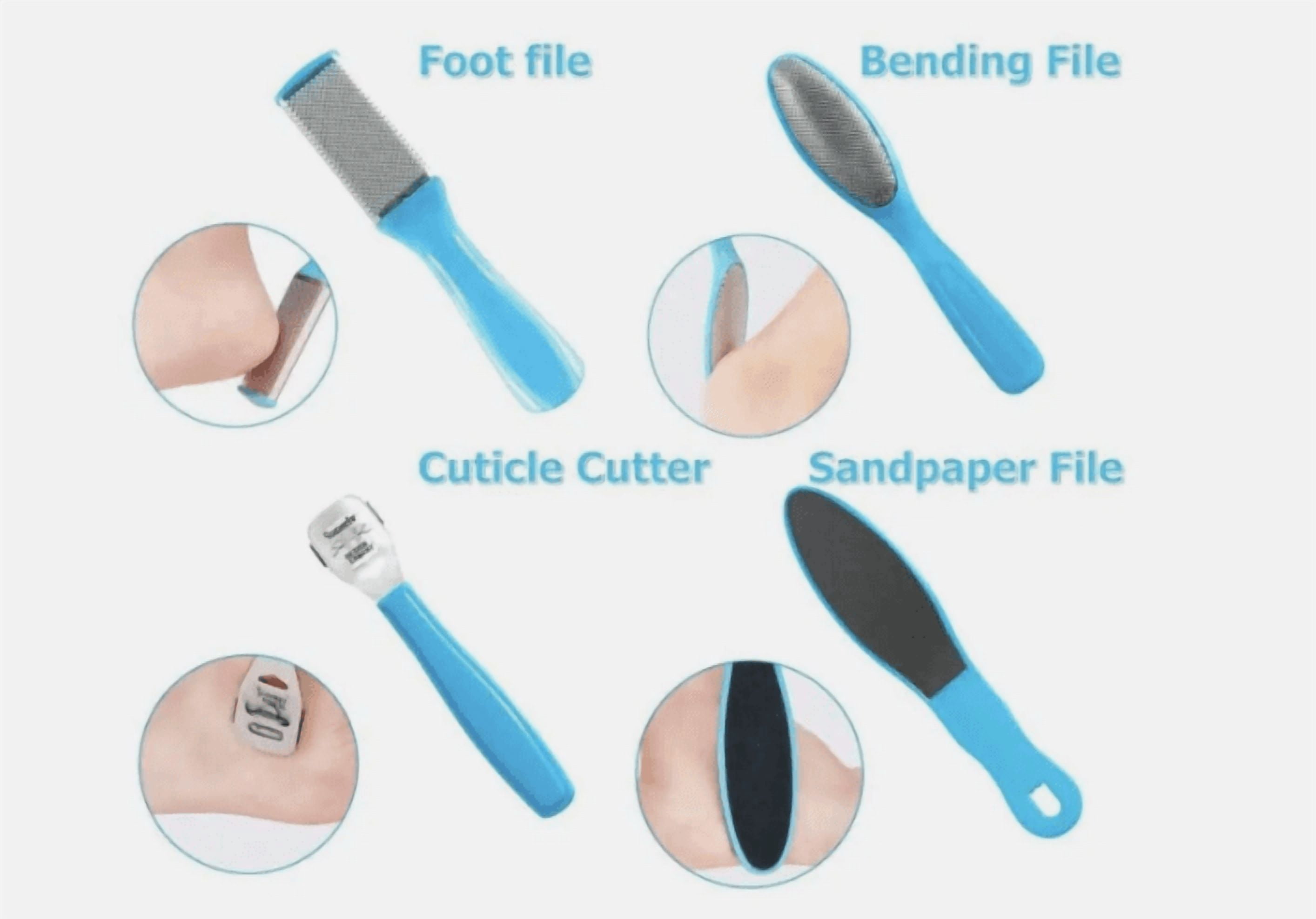 Professional Pedicure Tools Set – 20 in 1 Foot Files Callus Remover Pedicure Kit – Nail Care Grooming Set for At-Home & Salon Use