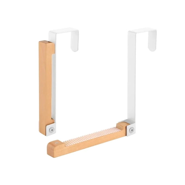 Ganchos plegables de madera para colgar en la puerta. Ganchos para puertas de madera maciza. Perchero de almacenamiento sin juntas