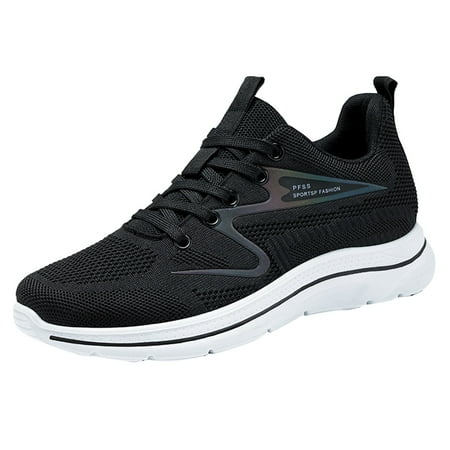 

nsendm Mens Leather Sneaker Fashion Summer And Autumn Casual Classic Leather Mens Leather Low Top Lace up Sneakers Technicalsportshoe Black 9