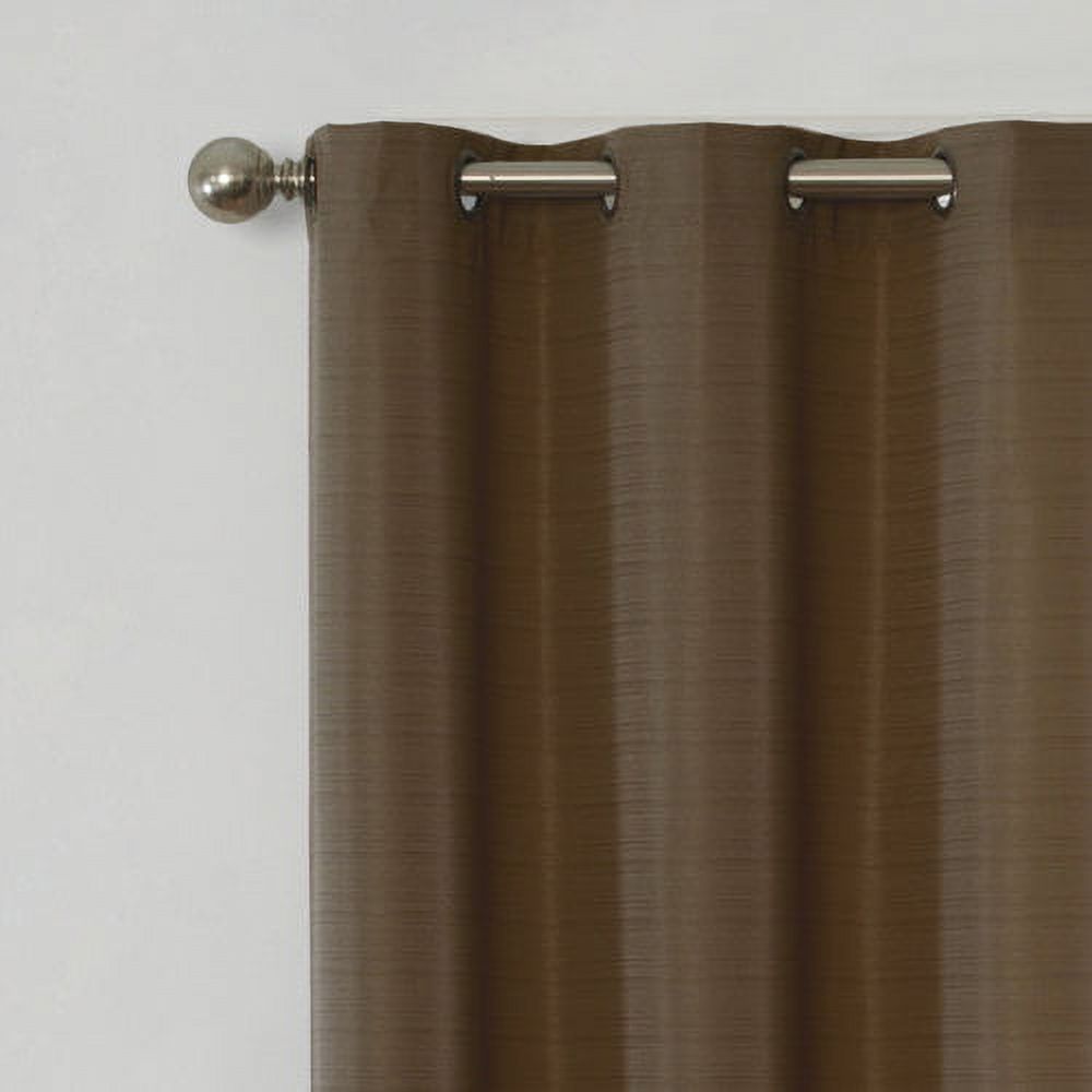 Eclipse Nottingham Thermal Energy-Efficient Grommet Curtain Panel, 40" x 63", Chocolate