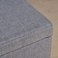 thumbnail image 6 of Noble House Safiya Traditional Home Office Fabric File Storage Ottoman, Gray, 6 of 11