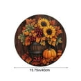 thumbnail image 3 of Oioii Pumpkin Leaves Fall Placemats,15.75x15.75in Seasonal Thanksgiving Holiday Table Mats for Party Kitchen Dining Decoration, 3 of 6