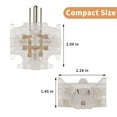 thumbnail image 3 of KitchenKey 3-Outlet Grounding Adapter, Heavy Duty 3 Way Plug Adapter, ETL Listed Grounded Power Tap, 3 Prong Outlet Splitter (Transparent with Light, 2 Pack), 3 of 8