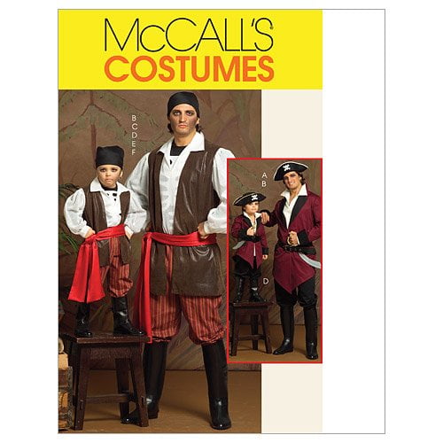 McCall's Patterns M5446 Men's/Children's/Boys' Pirate Costumes, Size Men (SML-MED-LRG-XLG)