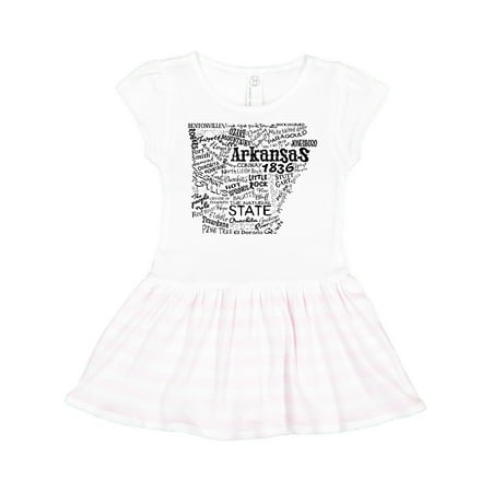 

Inktastic Arkansas State word salad Gift Toddler Girl Dress