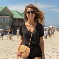 thumbnail image 4 of Summer Straw Crochet Beach Bag Woven Crossbody Boho Purse for Women Trendy, 4 of 6