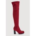 thumbnail image 3 of Women's Chunky Heel Over The Knee Boots with Side Zipper, 3 of 6