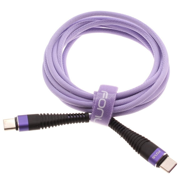 Type-C to USB-C Purple 10ft PD Cable for Samsung Galaxy S25/Ultra/Plus - Fast Charger Cord Extra Long Power Wire Sync