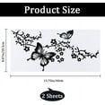 thumbnail image 3 of 2Sheet Butterfly Car Decal Set Butterflies Kissing Flowers Car Decal Vinyl Waterproof Sticker Women Car Stickers Automotive Exterior Decor for Auto Truck SUV Wall Art Laptop Black, 3 of 7