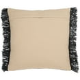 thumbnail image 4 of Safavieh Lumiza 20" x 20" Coastal Cotton Decorative Pillows, Black, 4 of 4