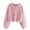 Pink, variant on Little Girl's Fuzzy Hoodies Warm Loose Pullover Jacket Tops Button Down Warm Coat Size 5-6T ,Pink