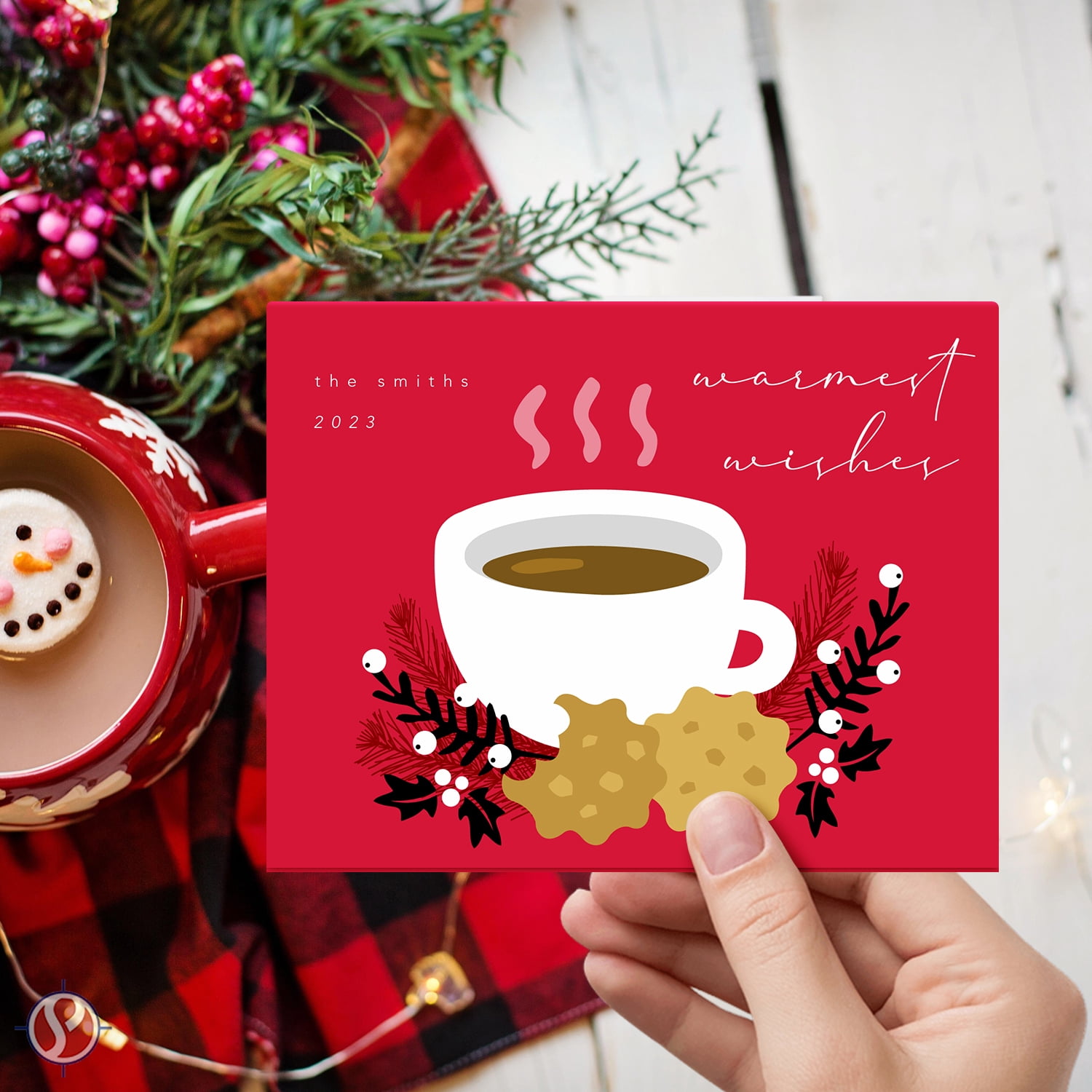 A2 Blank Red Greeting Cards with Green Envelopes – Great for Holiday, Christmas and New Year Cards | 4.25” x 5.5” (When Folded) | 25 Cards and 25 Envelopes Per Pack