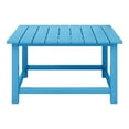 thumbnail image 4 of WestinTrends Malibu 5-Piece HDPE Adirondack Chair Outdoor Patio Square Table Conversation Set, Pacific Blue, 4 of 15