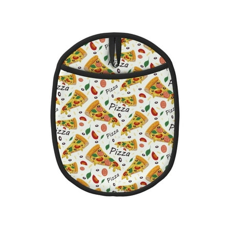 

Lukts Pizza Slices Print Silicone Pot Mat Mitten With Hanging Loop Heat Resistant Oven Mitts Non-Slip Bbq Baking Smoking Potholders