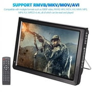 LYUMO 12" Car Monitor ATSC Mini TV Handheld Televison DC 12V with USB/Memory/MMC/TF Card Reader AV Out&in for RVs Cars