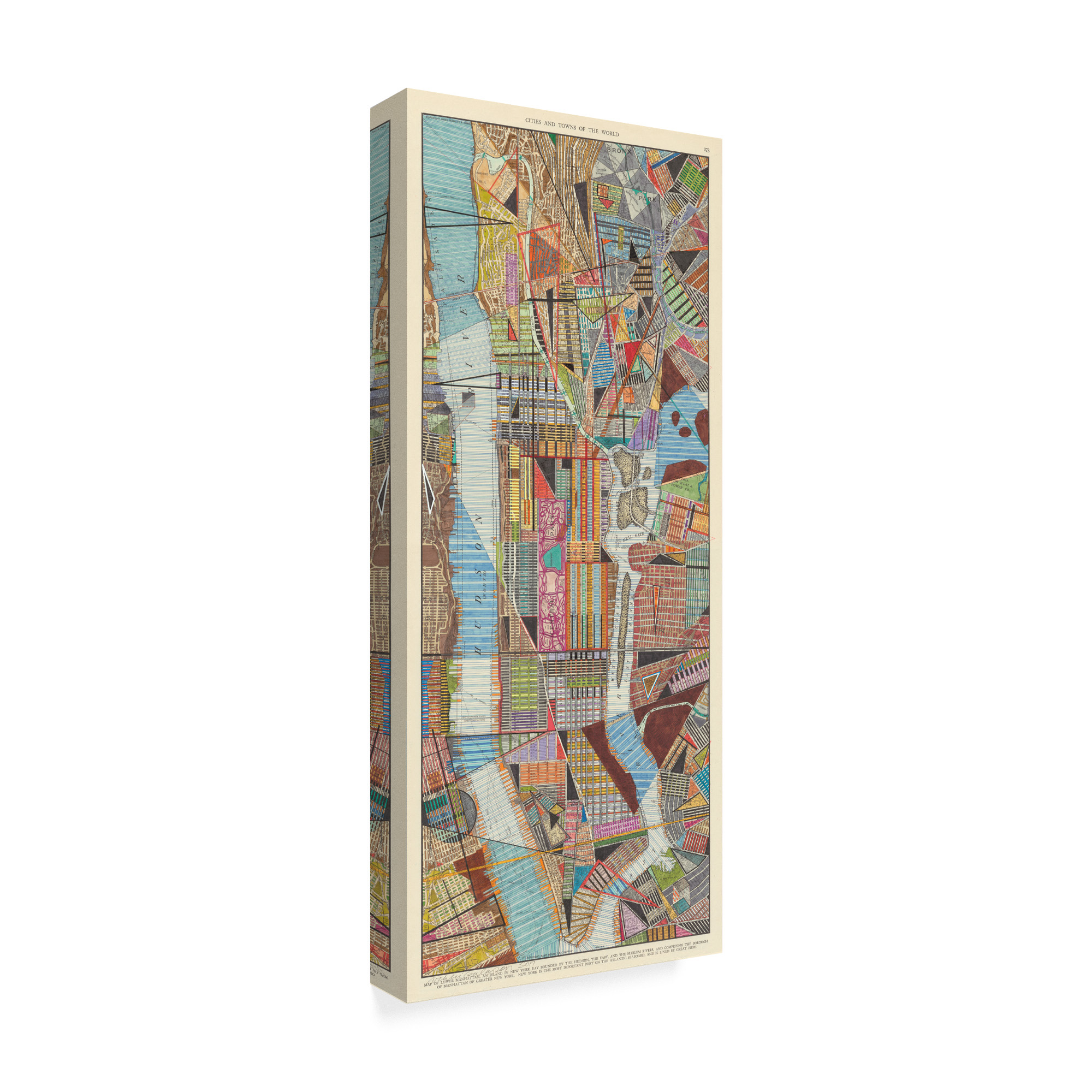 Trademark Fine Art 'Modern Map of New York III' Canvas Art by Nikki Galapon