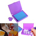 thumbnail image 1 of Bandeja para pintura de diamantes con tapa, organizador de cuentas, fácil de usar, contenedor de almacenamiento clasificador para bordado en esquinas violeta, 1 of 8