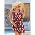 thumbnail image 6 of Sociala Cotton V Neck Tank Dresses for Womens Built in Bra Summer Dresses with Pockets, 6 of 9