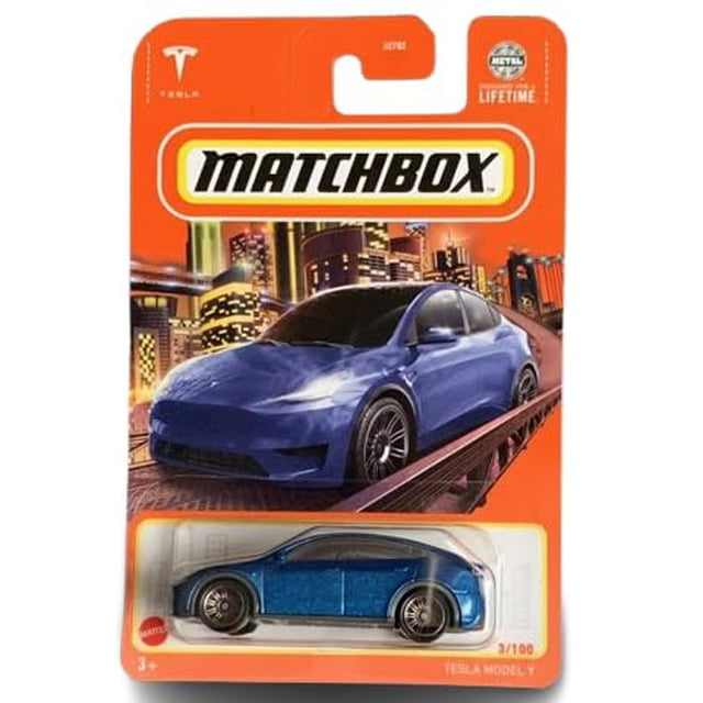 Auto de metal fundido Matchbox Tesla Model Y 1:64 azul