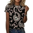 thumbnail image 3 of Paisley T-Shirts Casual T-Shirt Short Sleeve Women Trendy Tshirt Beach Custom Tops, 3 of 5