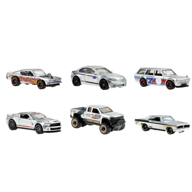 Hot Wheels Zamac 6-Pack of 1:64 Scale Collectible Toy Cars (Styles