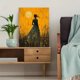 thumbnail image 5 of Qisvanset 12x16 Inch Moon Meadow Lady Canvas Wall Art, Romantic Floral Nature Serene Whimsical Home Decor, 5 of 8
