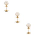 thumbnail image 3 of Wweixi Luxury Crystal Candle Holder Pillar Candlestick Ceremony Stand Decor Table Gold S 3Set, 3 of 6