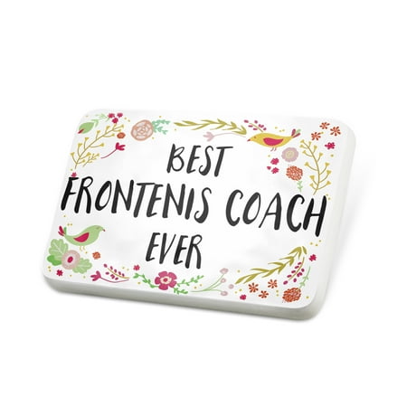 Porcelein Pin Happy Floral Border Frontenis Coach Lapel Badge – NEONBLOND