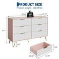 thumbnail image 2 of CazToi Modern Fluted 6-Drawer Dresser 47" Wide TV Stand & Storage Cabinet with Metal Handles, 2 of 8