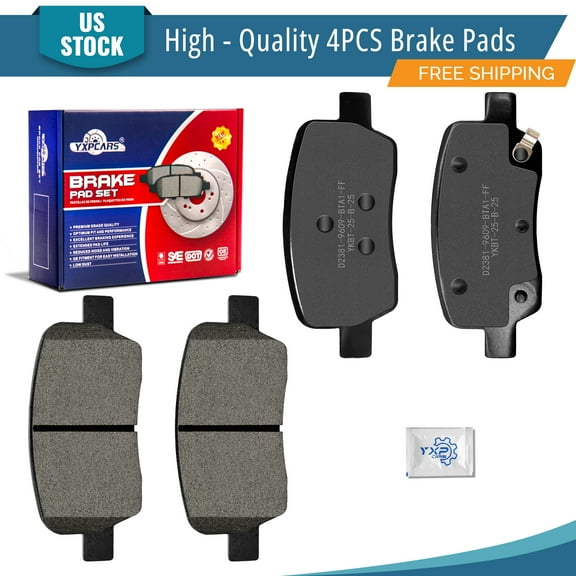 YXPCARS 4PCS Rear Ceramic Brake Pads (P-2381), Brake Pads Set for 2021 2022 2023 Kia Sorento 2022 2023 Carnival All Models