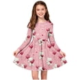 thumbnail image 2 of Tauxra Robe à Manches Longues pour Femmes, Robe Patineuse Extensible en Ligne, Robe de Soirée Formelle à Col Rond pour Femmes, Robe Basique Décontractée à Manches Longues de Couleur Unie, 2 of 6