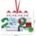 thumbnail image 4 of Paquete de 2 adornos de árbol de Navidad 2021 con colgante de Papá Noel – Papá Noel pintado con colgante de árbol de Navidad de vacuna, adorno colgante regalo para decoración de Navidad (Familia 4), 4 of 5