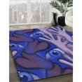 thumbnail image 2 of Ahgly Company Indoor Rectangle Patterned Denim Dark Blue Area Rugs, 3' x 5', 2 of 6