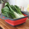 thumbnail image 3 of Foldable Squared Drain Basket for Vegetable Reusable Greens Veggie Washing Strainer Vegetables Wash Tool, 3 of 5