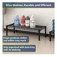 thumbnail image 5 of 12" x 24" x 8" Black Epoxy Wire Storage Shelf, Dunnage Rack, 1 Tier Small Shelf, 5 of 5