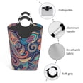 thumbnail image 2 of DouZhe 50L Rectangular Laundry Basket, Retro Paisley Floral Batik Prints Waterproof Foldable Laundry Hamper with Aluminum Handles, 2 of 6