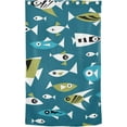 thumbnail image 2 of Coolnut Blackout Curtains for Bedroom Window Curtain Panels for Apartment 84 inches Cartoon Fish Boy Blue Room Divider Window Treatment Thermal Insulated, 2 of 7
