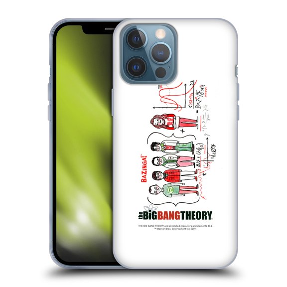 Head Case Designs Officially Licensed The Big Bang Theory Graphics Arts 2 Doodle Group Soft Gel Case Compatible with Apple iPhone 13 Pro Max