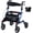 Blue, variant on Rollator Walker for Seniors with Seat, Lightweight Foldable All Terrain Rolling Walker, Aluminum Walkers with 8" Rubber Wheels, 17" Big Seat, 6-Level Adjustable Height, 350 lb Capacity, Grey