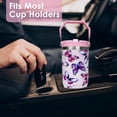 thumbnail image 6 of 30 oz Butterfly Flip Straw Tumbler with Top Handle for Butterfly Lover Resuable Vacuum Insulated Flip Top Water bottle for Home Office Car Dishwasher Safe Butterfly, 6 of 6